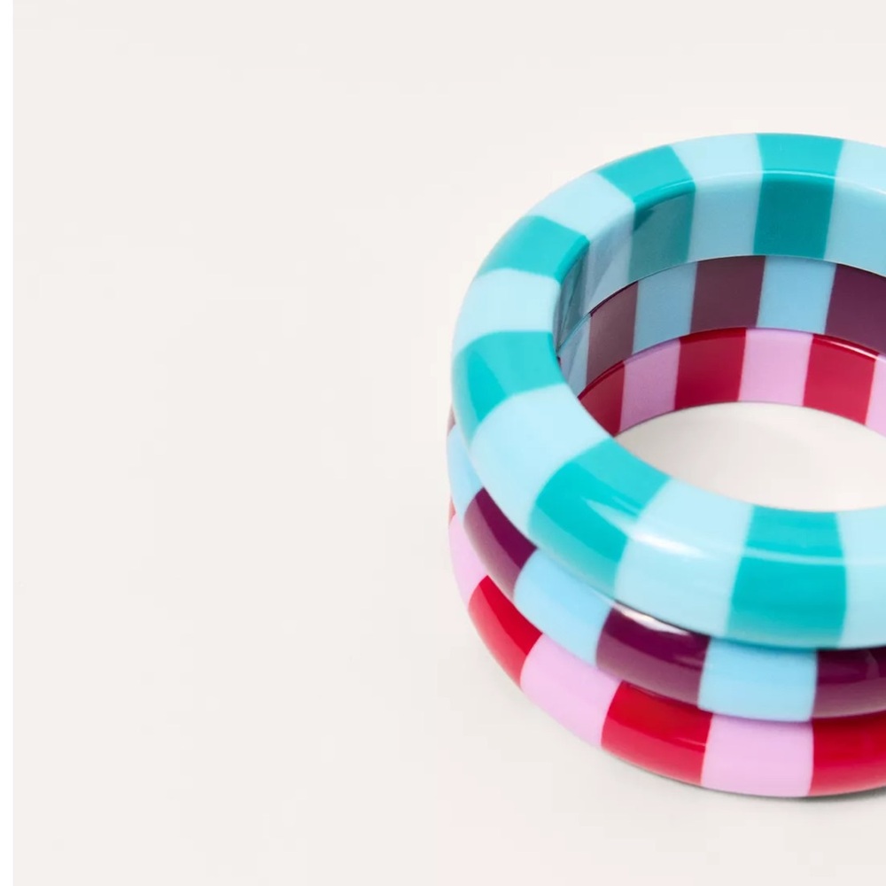 Zara NWT pack of 3 resin bracelets 4736/208 - Picture 5 of 8